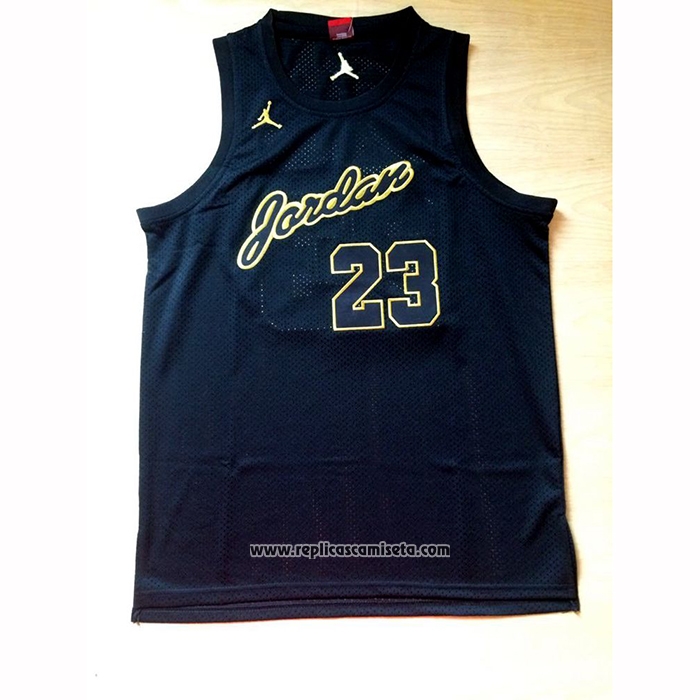 Camiseta Michael Jordan #23 Oro Negro